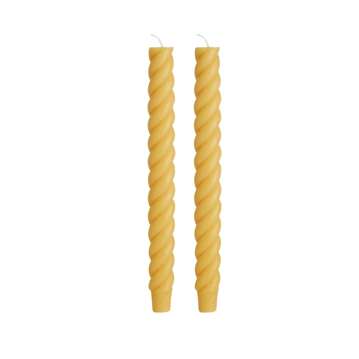 Natural - Beeswax Spiral Taper Candles