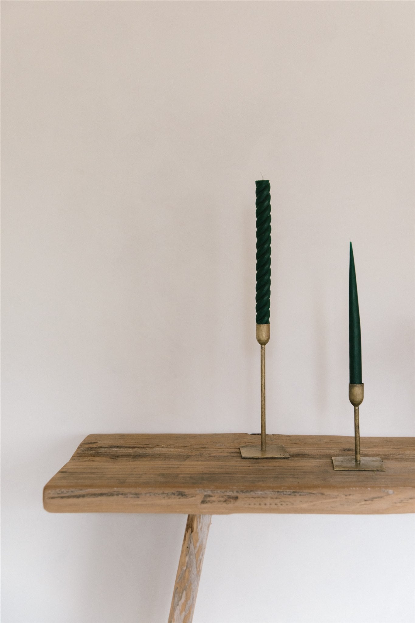 Forest Green - Beeswax Taper Candles