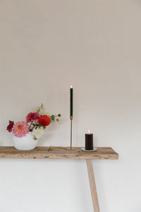 Oxblood - Beeswax Fluted Pillar Candle