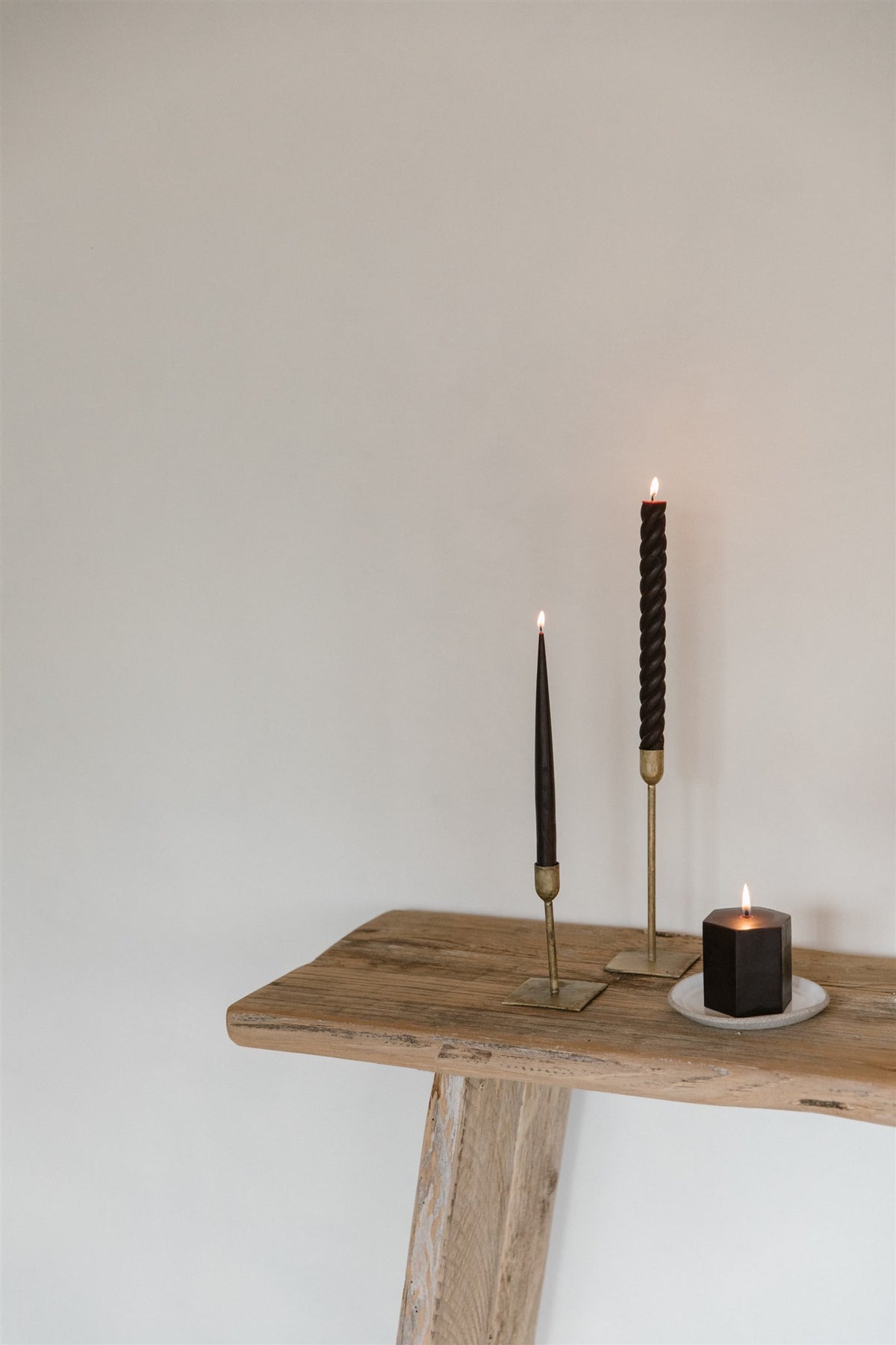 Oxblood - Beeswax Spiral Taper Candles
