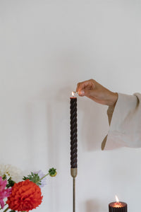 Oxblood - Beeswax Spiral Taper Candles