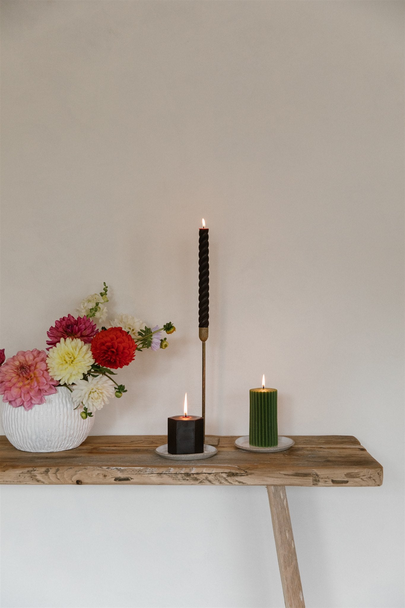 Oxblood - Beeswax Hexagon Candle
