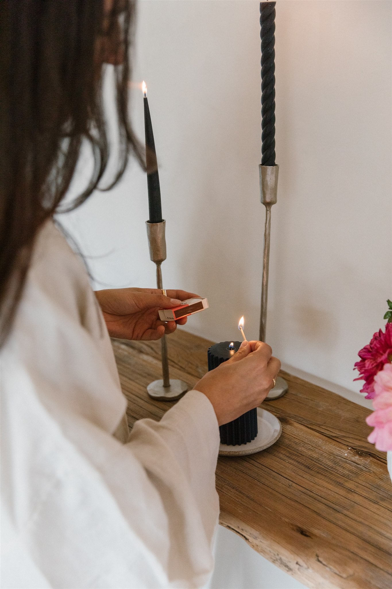 Horizon - Beeswax Spiral Taper Candles