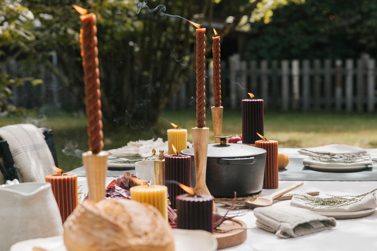 Treacle - Beeswax Spiral Taper Candles