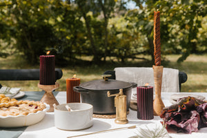 Treacle - Beeswax Fluted Pillar Candle