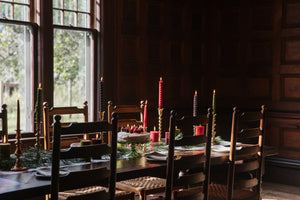 Forest Green - Beeswax Spiral Taper Candles