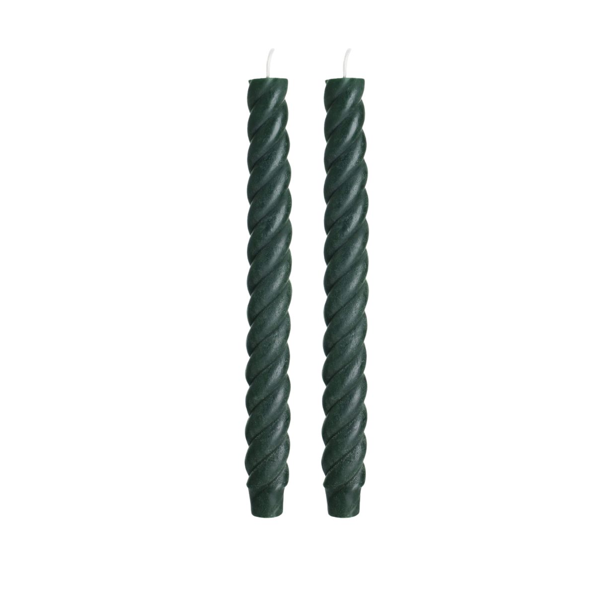 Forest Green - Beeswax Spiral Taper Candles