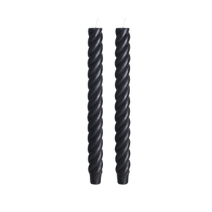 Night - Beeswax Spiral Taper Candles