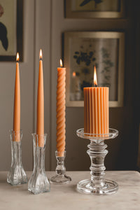 Marigold - Beeswax Fluted Pillar Candle