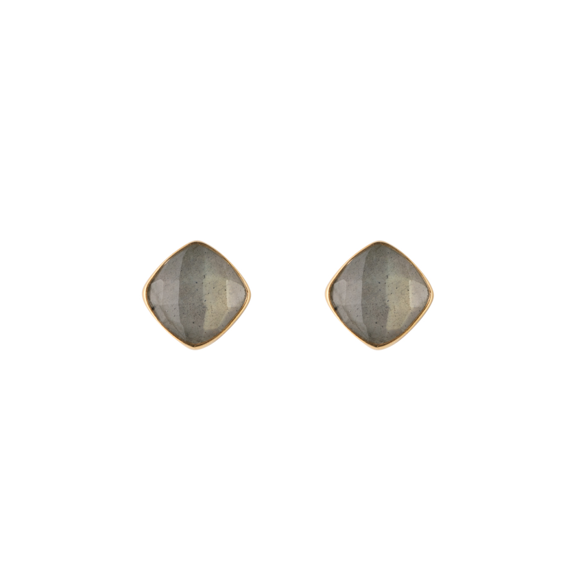 SQUARE STUDS LABRADORITE