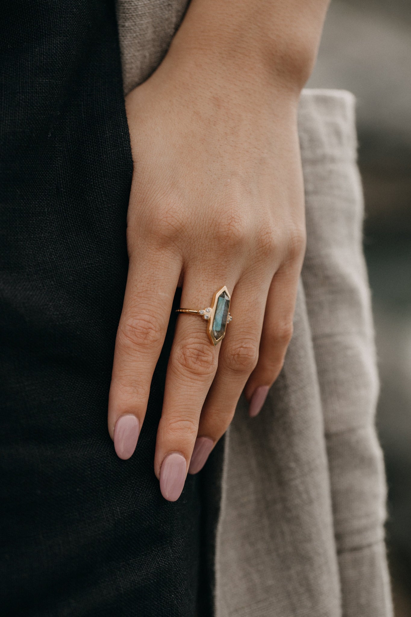 Buffalo Jump Ring - Aqua Chalcedony