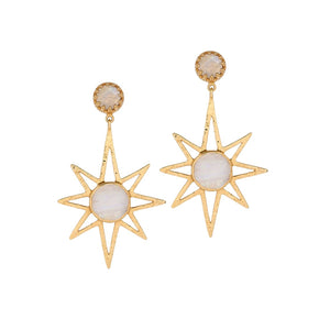 IPISO WAAHSA  (Morning Star) Earrings - Moonstone