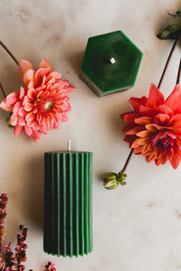 Forest Green - Beeswax Hexagon Candle