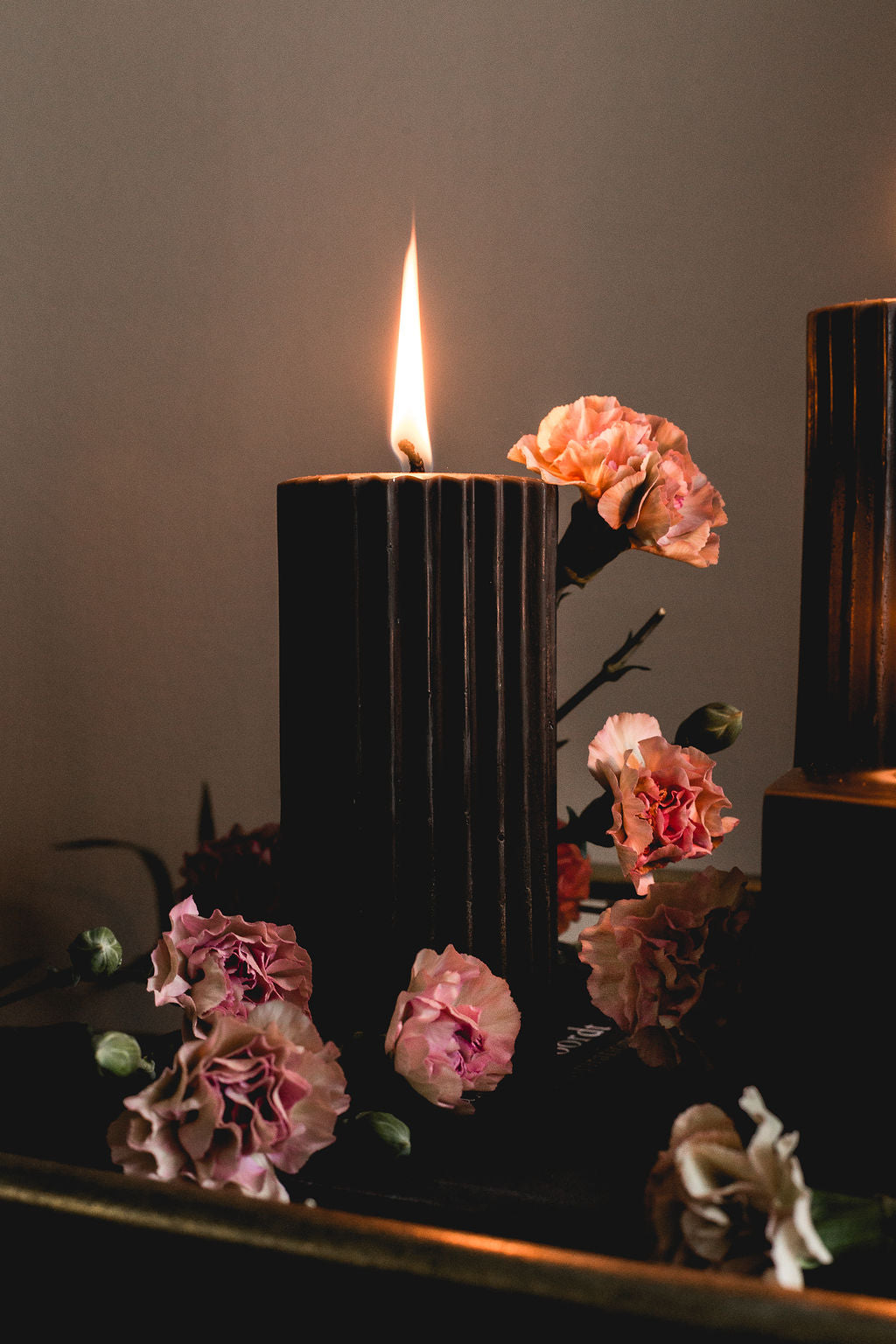 Night - Beeswax Fluted Pillar Candle