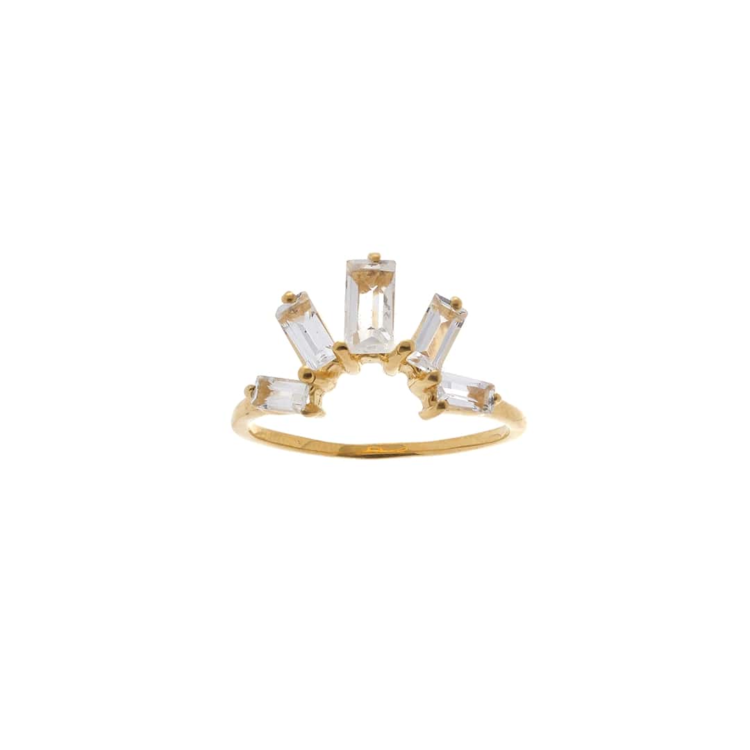 N A T O S I  (Rising Sun) Ring - White Topaz