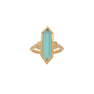 Buffalo Jump Ring - Aqua Chalcedony